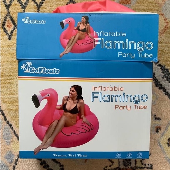 GoFloats Party Tube Inflatable Raft - Flamingo - Picture 4 of 6